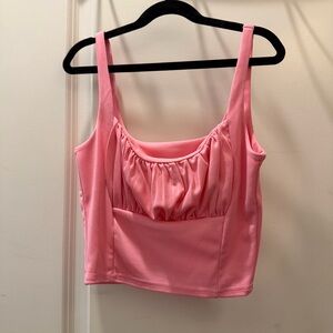 SIZE S | Neon Pink Ruched Tank